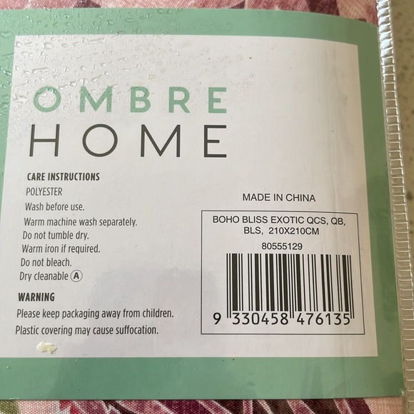 Boho bliss exotic quilt cover set Queen size - Picture 3 of 5